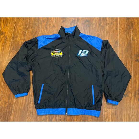 Nascar Checkered Flag Sports Ryan Newman Windbreaker Jacket Men’s Size Large - Picture 1 of 7